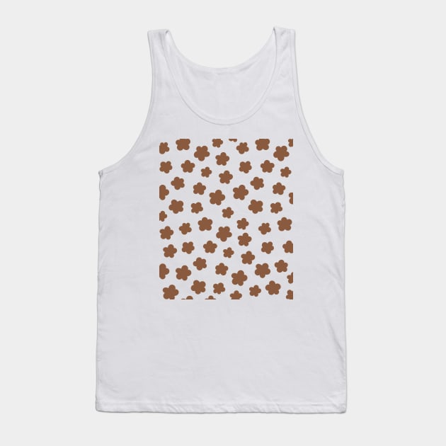 Minimal Modern  Abstract Floral Shapes  Warm  Tones  Design Tank Top by zedonee